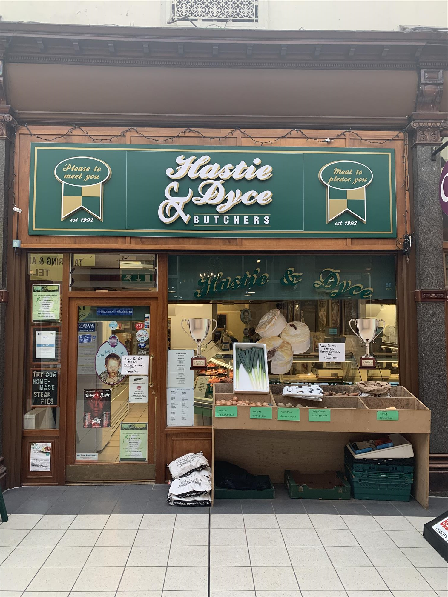 HIGH CLASS BUTCHER IN INVERNESS CITY CENTRE